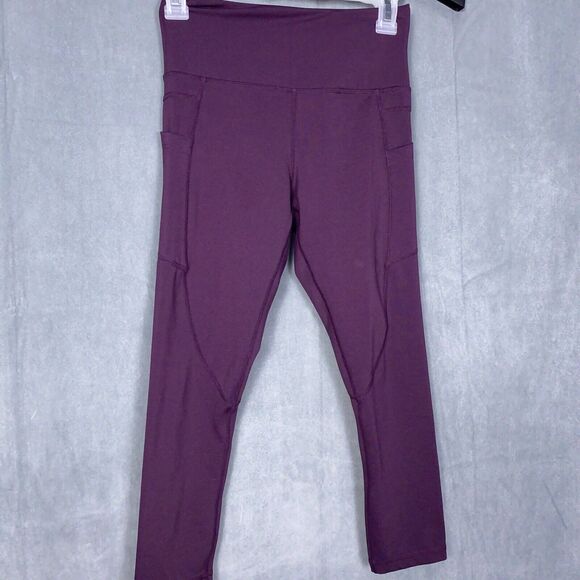 Zyia Active Brilliant Hi-Rise Capri Leggings Size 2 XS Dark Purple 22" Inseam - Picture 1 of 6
